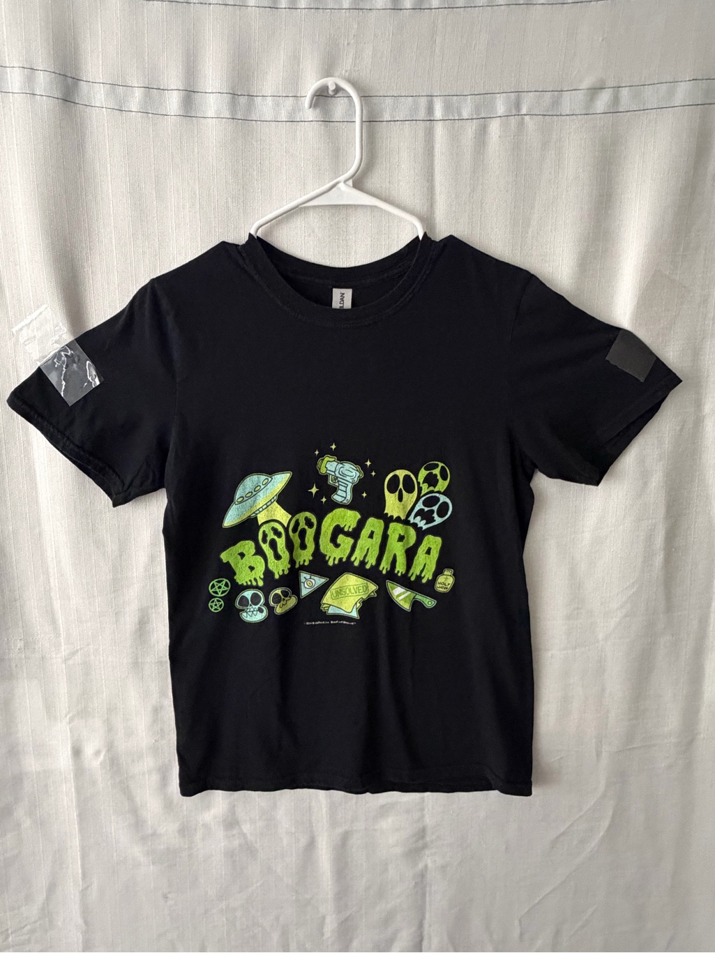 Gildan Boogara Ufo Skulls Graphic TShirt Menâs Unisex Black SA628
